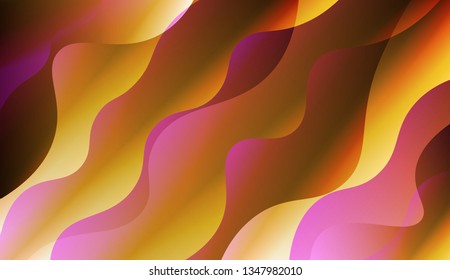 Blurred Decorative Design In Abstract Style With Wave, Curve Lines. For Your Design Ad, Banner, Cover Page. Vector Illustration with Color Gradient.