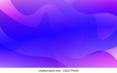Blurred Decorative Design In Abstract Style With Wave, Curve Lines. For Creative Templates, Cards, Color Covers Set. Vector Illustration with Color Gradient