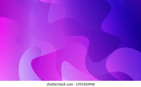 Blurred Decorative Design In Abstract Style With Wave, Curve Lines. For Creative Templates, Cards, Color Covers Set. Vector Illustration with Color Gradient