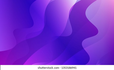 Blurred Decorative Design In Abstract Style With Wave, Curve Lines. For Creative Templates, Cards, Color Covers Set. Vector Illustration with Color Gradient