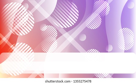Blurred Decorative Design In Abstract Style With Wave, Curve Lines, Circle, Space for Text. For Elegant Pattern Cover Book. Vector Illustration with Color Gradient