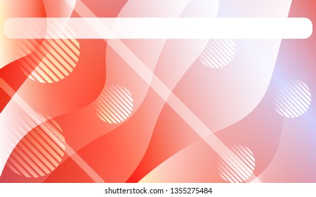 Blurred Decorative Design In Abstract Style With Wave, Curve Lines, Circle, Space for Text. For Elegant Pattern Cover Book. Vector Illustration with Color Gradient