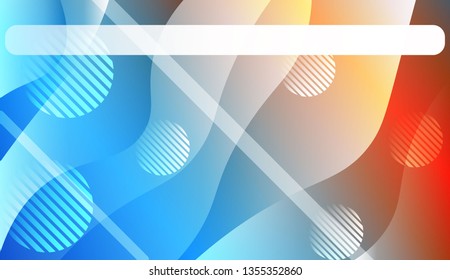 Blurred Decorative Design In Abstract Style With Wave, Curve Lines, Circle, Space for Text.. For Your Design Wallpapers Presentation. Vector Illustration with Color Gradient
