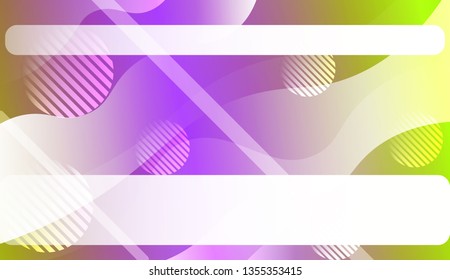 Blurred Decorative Design In Abstract Style With Wave, Curve Lines, Circle, Space for Text.. For Your Design Wallpapers Presentation. Vector Illustration with Color Gradient