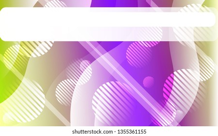 Blurred Decorative Design In Abstract Style With Wave, Curve Lines, Circle, Space for Text.. For Your Design Wallpapers Presentation. Vector Illustration with Color Gradient