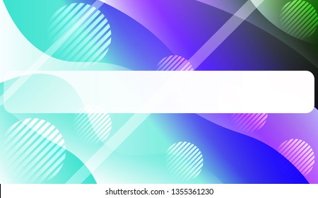 Blurred Decorative Design In Abstract Style With Wave, Curve Lines, Circle, Space for Text.. For Your Design Wallpapers Presentation. Vector Illustration with Color Gradient