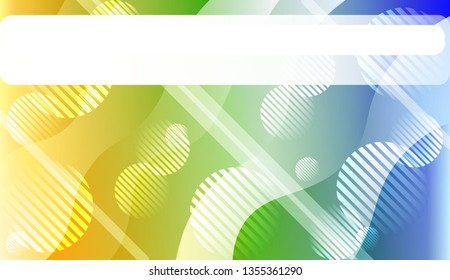 Blurred Decorative Design In Abstract Style With Wave, Curve Lines, Circle, Space for Text.. For Your Design Wallpapers Presentation. Vector Illustration with Color Gradient