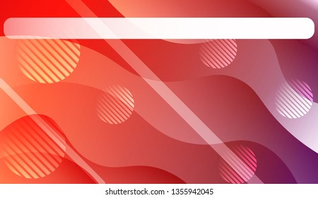 Blurred Decorative Design In Abstract Style With Wave, Curve Lines, Circle, Space for Text. For Elegant Pattern Cover Book. Vector Illustration with Color Gradient