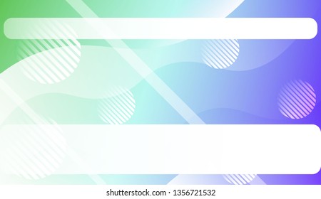 Blurred Decorative Design In Abstract Style With Wave, Curve Lines, Circle, Space for Text.. For Your Design Wallpapers Presentation. Vector Illustration with Color Gradient