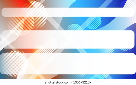 Blurred Decorative Design In Abstract Style With Wave, Curve Lines, Circle, Space for Text.. For Your Design Wallpapers Presentation. Vector Illustration with Color Gradient