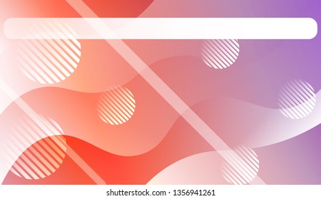 Blurred Decorative Design In Abstract Style With Wave, Curve Lines, Circle, Space for Text. For Elegant Pattern Cover Book. Vector Illustration with Color Gradient