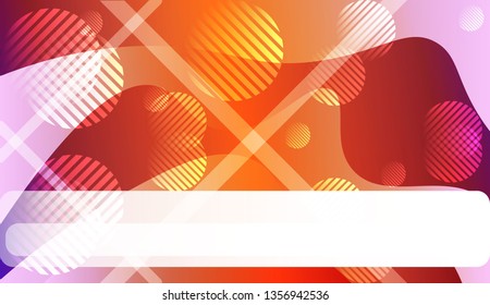 Blurred Decorative Design In Abstract Style With Wave, Curve Lines, Circle, Space for Text. For Elegant Pattern Cover Book. Vector Illustration with Color Gradient