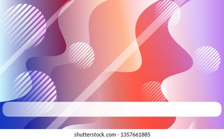 Blurred Decorative Design In Abstract Style With Wave, Curve Lines, Circle, Space for Text.. For Your Design Wallpapers Presentation. Vector Illustration with Color Gradient
