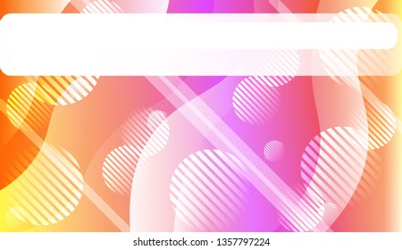 Blurred Decorative Design In Abstract Style With Wave, Curve Lines, Circle, Space for Text. For Elegant Pattern Cover Book. Vector Illustration with Color Gradient