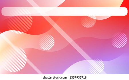Blurred Decorative Design In Abstract Style With Wave, Curve Lines, Circle, Space for Text.. For Your Design Wallpapers Presentation. Vector Illustration with Color Gradient