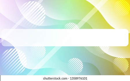 Blurred Decorative Design In Abstract Style With Wave, Curve Lines, Circle, Space for Text. Fluid shapes composition. For Design Flyer, Banner, Landing Page. Vector Illustration.