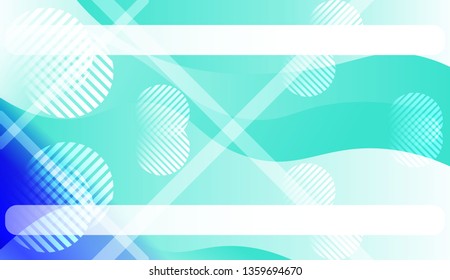 Blurred Decorative Design In Abstract Style With Wave, Curve Lines, Circle, Space for Text.. For Your Design Wallpapers Presentation. Vector Illustration with Color Gradient