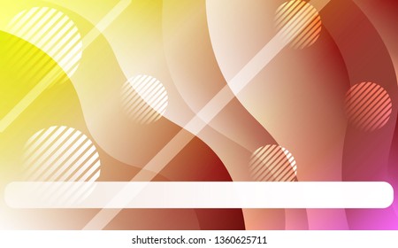 Blurred Decorative Design In Abstract Style With Wave, Curve Lines, Circle, Space for Text.. For Your Design Wallpapers Presentation. Vector Illustration with Color Gradient