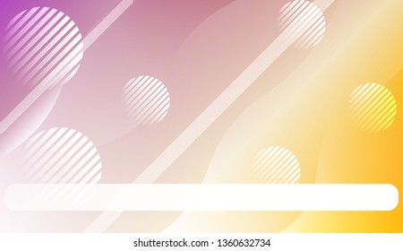 Blurred Decorative Design In Abstract Style With Wave, Curve Lines, Circle, Space for Text.. For Your Design Wallpapers Presentation. Vector Illustration with Color Gradient
