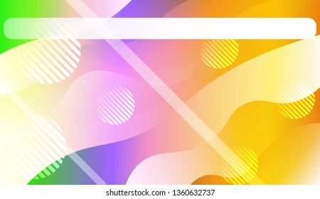 Blurred Decorative Design In Abstract Style With Wave, Curve Lines, Circle, Space for Text. Fluid shapes composition. For Design Flyer, Banner, Landing Page. Vector Illustration.