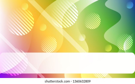Blurred Decorative Design In Abstract Style With Wave, Curve Lines, Circle, Space for Text.. For Your Design Wallpapers Presentation. Vector Illustration with Color Gradient