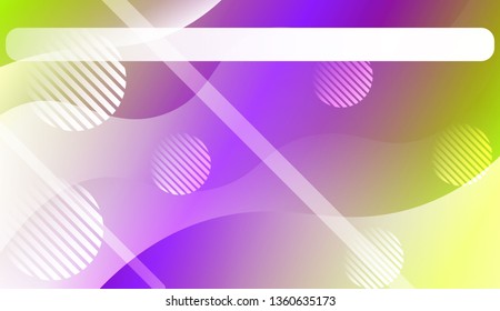 Blurred Decorative Design In Abstract Style With Wave, Curve Lines, Circle, Space for Text.. For Your Design Wallpapers Presentation. Vector Illustration with Color Gradient
