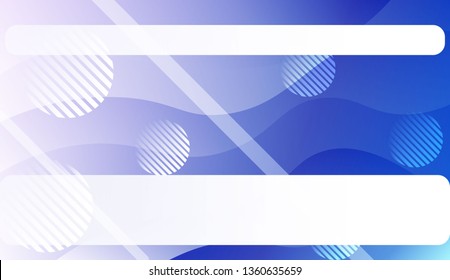 Blurred Decorative Design In Abstract Style With Wave, Curve Lines, Circle, Space for Text.. For Your Design Wallpapers Presentation. Vector Illustration with Color Gradient