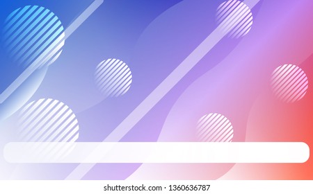Blurred Decorative Design In Abstract Style With Wave, Curve Lines, Circle, Space for Text.. For Your Design Wallpapers Presentation. Vector Illustration with Color Gradient