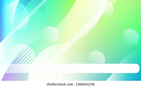 Blurred Decorative Design In Abstract Style With Wave, Curve Lines, Circle, Space for Text. Fluid shapes composition. For Design Flyer, Banner, Landing Page. Vector Illustration.