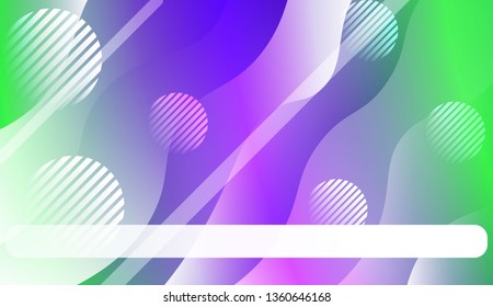 Blurred Decorative Design In Abstract Style With Wave, Curve Lines, Circle, Space for Text. For Elegant Pattern Cover Book. Vector Illustration with Color Gradient