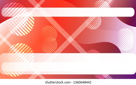 Blurred Decorative Design In Abstract Style With Wave, Curve Lines, Circle, Space for Text. For Elegant Pattern Cover Book. Vector Illustration with Color Gradient