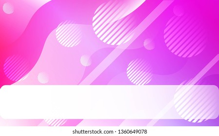 Blurred Decorative Design In Abstract Style With Wave, Curve Lines, Circle, Space for Text. Fluid shapes composition. For Design Flyer, Banner, Landing Page. Vector Illustration.