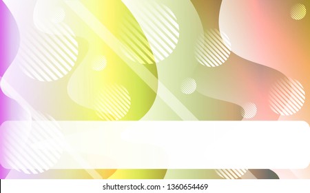Blurred Decorative Design In Abstract Style With Wave, Curve Lines, Circle, Space for Text. Fluid shapes composition. For Design Flyer, Banner, Landing Page. Vector Illustration.