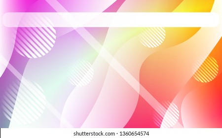 Blurred Decorative Design In Abstract Style With Wave, Curve Lines, Circle, Space for Text. Fluid shapes composition. For Design Flyer, Banner, Landing Page. Vector Illustration.