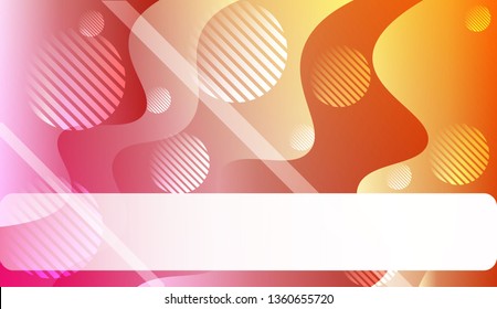Blurred Decorative Design In Abstract Style With Wave, Curve Lines, Circle, Space for Text. For Elegant Pattern Cover Book. Vector Illustration with Color Gradient
