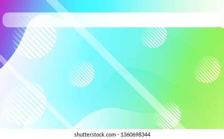 Blurred Decorative Design In Abstract Style With Wave, Curve Lines, Circle, Space for Text. Fluid shapes composition. For Design Flyer, Banner, Landing Page. Vector Illustration.