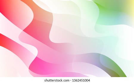 Blurred Decorative Design In Abstract Style With Wave, Curve Lines. For Design, Presentation, Business. Vector Illustration with Color Gradient