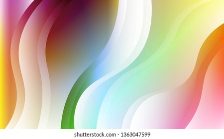 Blurred Decorative Design In Abstract Style With Wave, Curve Lines. For Design, Presentation, Business. Vector Illustration with Color Gradient