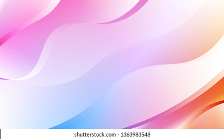 Blurred Decorative Design In Abstract Style With Wave, Curve Lines. For Design, Presentation, Business. Vector Illustration with Color Gradient