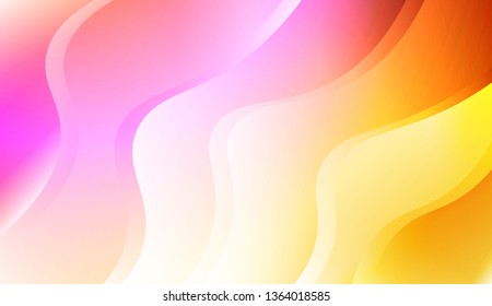 Blurred Decorative Design In Abstract Style With Wave, Curve Lines. For Design, Presentation, Business. Vector Illustration with Color Gradient