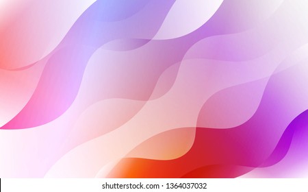 Blurred Decorative Design In Abstract Style With Wave, Curve Lines. For Design, Presentation, Business. Vector Illustration with Color Gradient