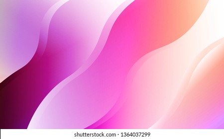 Blurred Decorative Design In Abstract Style With Wave, Curve Lines. For Elegant Pattern Cover Book. Vector Illustration with Color Gradient