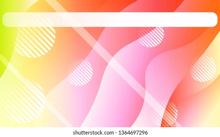 Blurred Decorative Design In Abstract Style With Wave, Curve Lines, Circle, Space for Text. Fluid shapes composition. For Design Flyer, Banner, Landing Page. Vector Illustration.