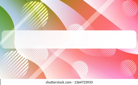 Blurred Decorative Design In Abstract Style With Wave, Curve Lines, Circle, Space for Text. Fluid shapes composition. For Design Flyer, Banner, Landing Page. Vector Illustration.