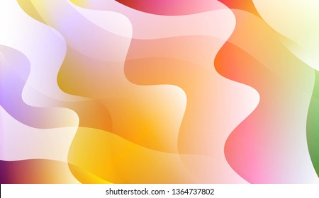 Blurred Decorative Design In Abstract Style With Wave, Curve Lines. For Elegant Pattern Cover Book. Vector Illustration with Color Gradient