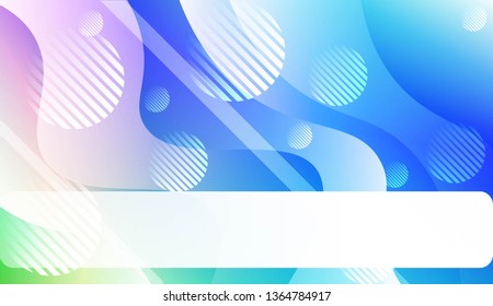 Blurred Decorative Design In Abstract Style With Wave, Curve Lines, Circle, Space for Text. Fluid shapes composition. For Design Flyer, Banner, Landing Page. Vector Illustration.