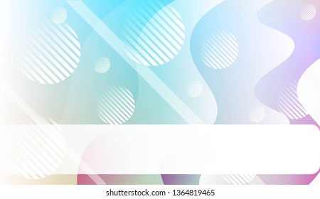 Blurred Decorative Design In Abstract Style With Wave, Curve Lines, Circle, Space for Text. Fluid shapes composition. For Design Flyer, Banner, Landing Page. Vector Illustration.