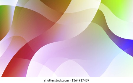 Blurred Decorative Design In Abstract Style With Wave, Curve Lines. For Design, Presentation, Business. Vector Illustration with Color Gradient