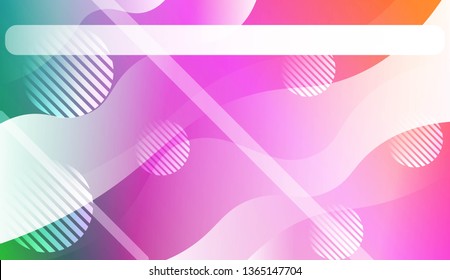 Blurred Decorative Design In Abstract Style With Wave, Curve Lines, Circle, Space for Text. Fluid shapes composition. For Design Flyer, Banner, Landing Page. Vector Illustration.