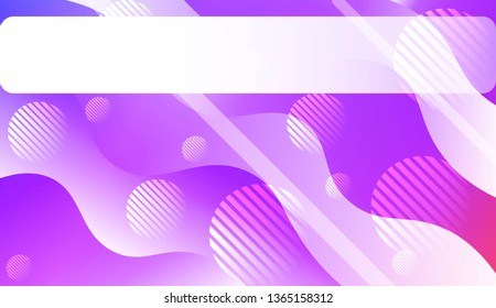 Blurred Decorative Design In Abstract Style With Wave, Curve Lines, Circle, Space for Text. Fluid shapes composition. For Design Flyer, Banner, Landing Page. Vector Illustration.